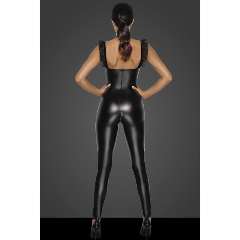 Power Wetlook Overall w/ Tulle Panel Her Fetish - Her Fetish