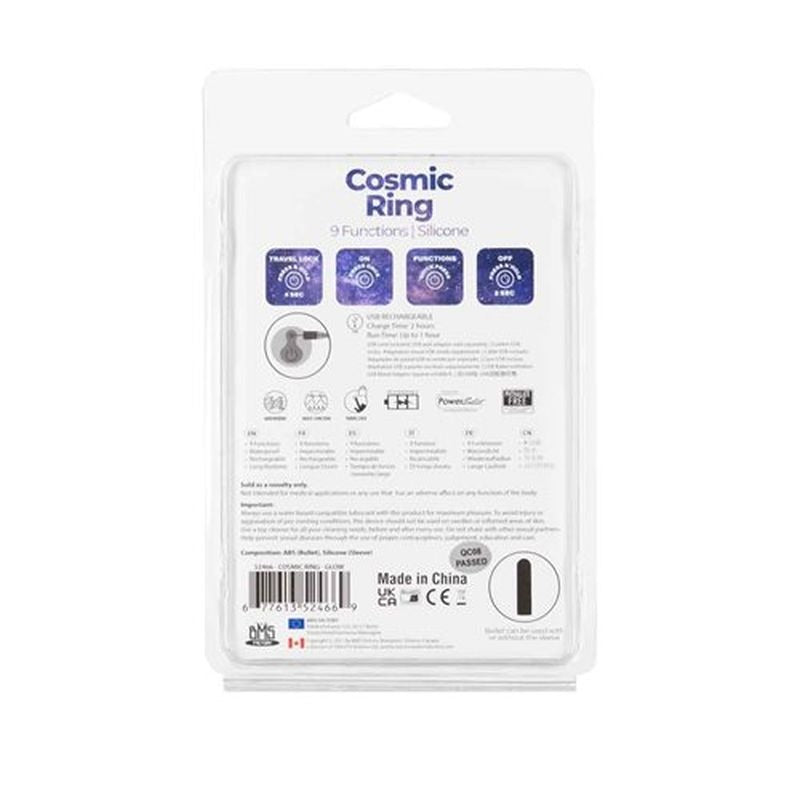 Power Bullet Cosmic Cock Ring w/ Bullet by BMS Factory - Vibrating Cock Rings