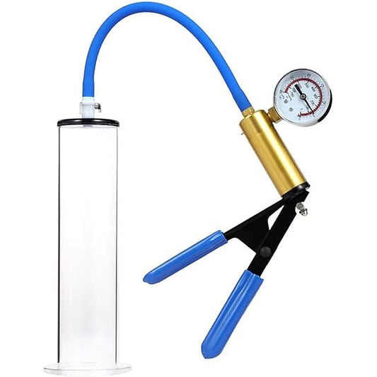 LuvPump LuxaMax Brass Handle Penis Pump Set With Gauge