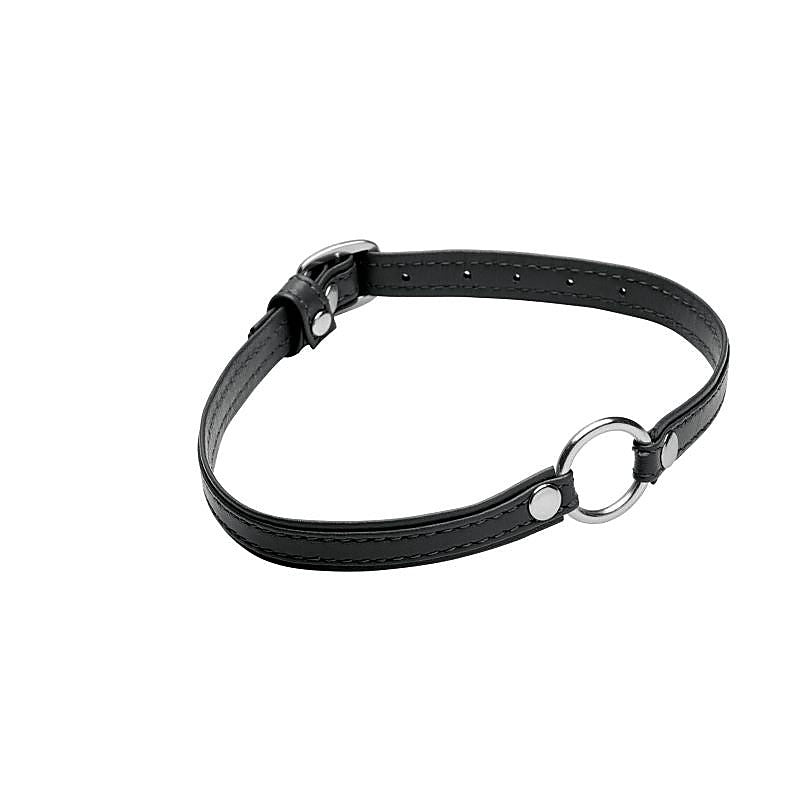 Master Series Sex Pet Leather Choker BDSM Collar With Silver Ring - Collars and Leads