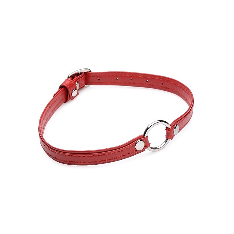Master Series Sex Pet Leather Choker BDSM Collar With Silver Ring - Collars and Leads