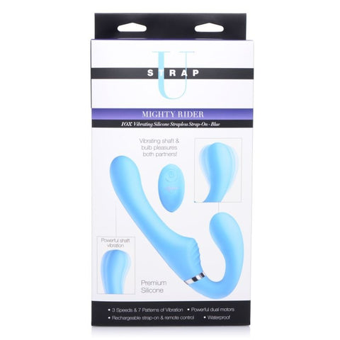 Mighty Rider 10X Strapless Strap-On w/ Remote by XR Brands - Strap On Sextoys