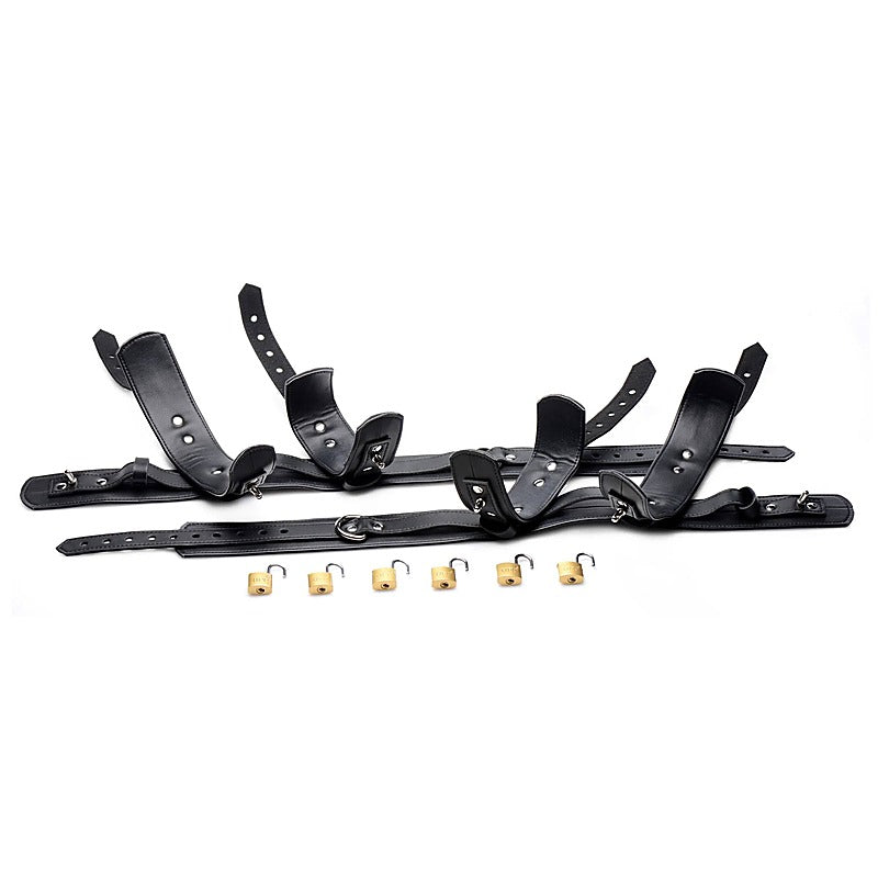 Strict Frog Tie Bondage Restraint Set Black - Bondage Kits