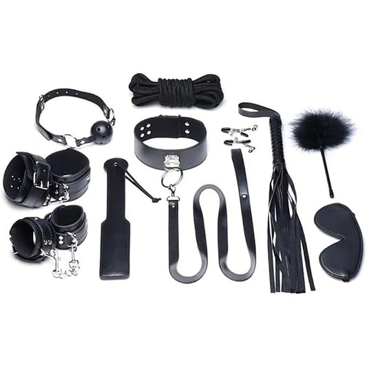 Strict Deluxe Bondage Set 10 Piece By Xr Brands - Bondage Kits