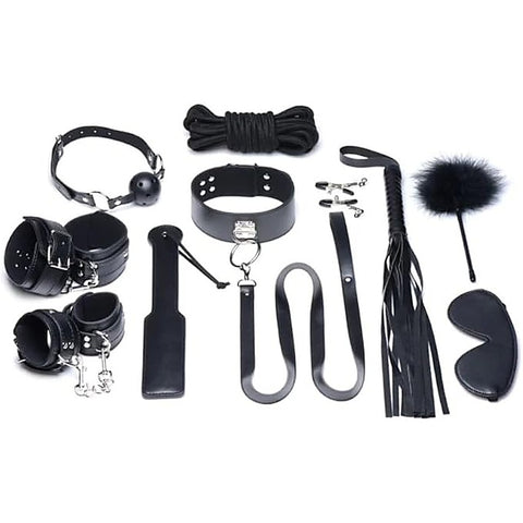 Strict Deluxe Bondage Set 10 Piece Black