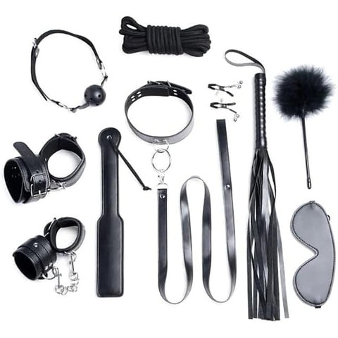 Strict Deluxe Bondage Set 10 Piece Black