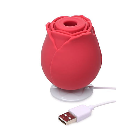 Bloomgasm 10X Wild Rose Silicone Clitoral Suction Stimulator - Clit Ticklers and Pulsators