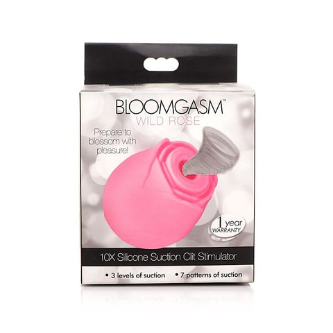 Bloomgasm 10X Wild Rose Silicone Clitoral Suction Stimulator - Clit Ticklers and Pulsators