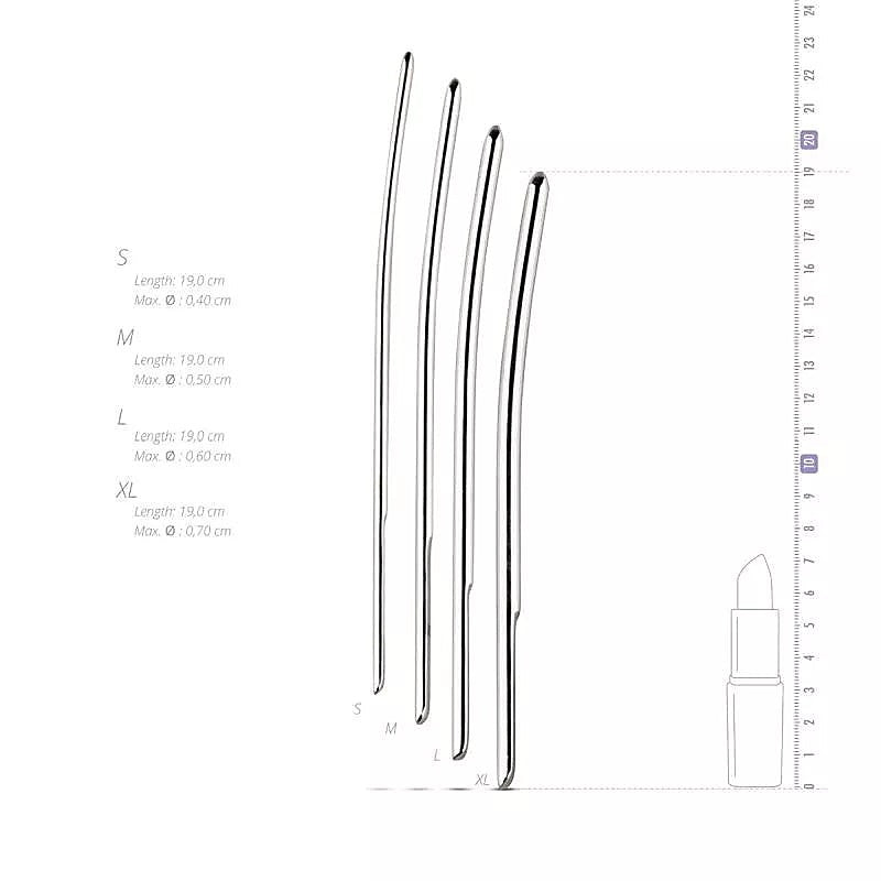 Single Ended Dilator Trainer Set 4 Piece By Sinner Gear - Urethral Sounds