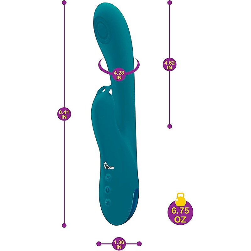 Razzle Rechargeable Thumping Rabbit Massager By Viben - Rabbit Vibrators