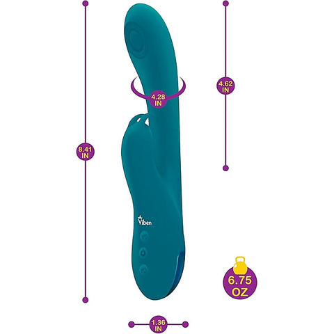 Razzle Rechargeable Thumping Rabbit Massager By Viben - Rabbit Vibrators