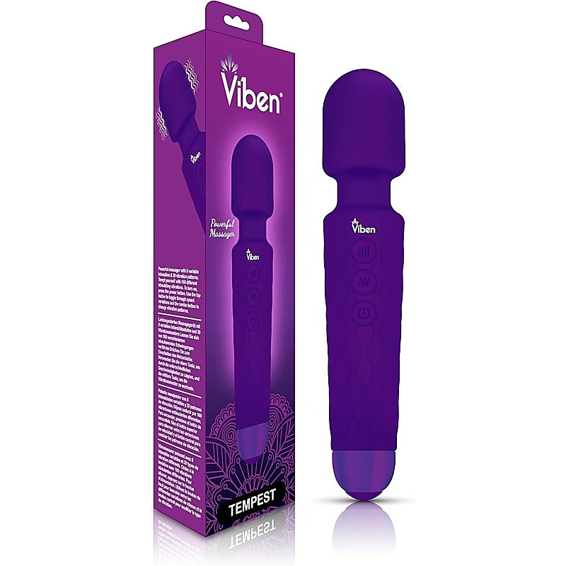 Tempest 20 Function Travel Body Wand Massager By Viben - Body Wands
