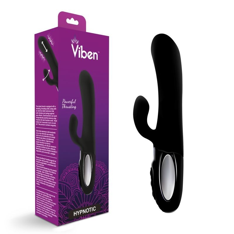 Hypnotic Rabbit Vibe w/ Swinging Clit Stim Rabbit Vibrator - Rabbit Vibrators