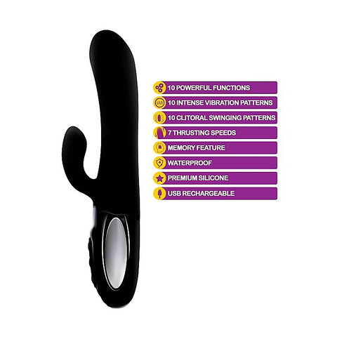 Viben Hypnotic Thrusting Rabbit Vibrator With Swinging Clit Stimulator