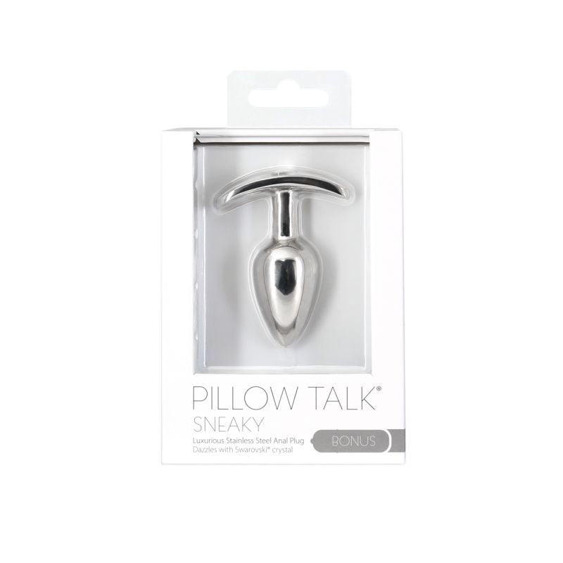 Pillow Talk Sneaky Stainless Steel Anal Plug w/ Swarovski - Butt Plugs