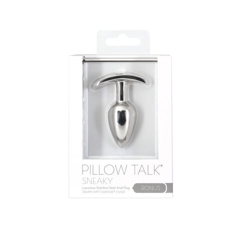 Pillow Talk Sneaky Stainless Steel Anal Plug w/ Swarovski - Butt Plugs