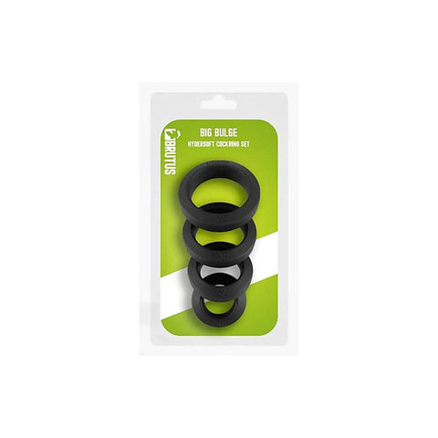 Big Bulge Silicone Cock Ring Set By Brutus - Cock Ring Sets