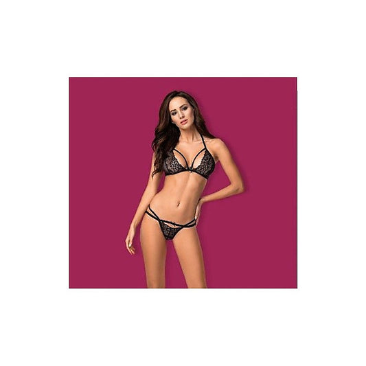 Obsessive Bra and Panty Set 838 2 Piece Black