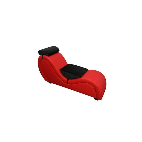 Kama Sutra Mebon Chaise Love Lounge Red With Black Pillows - Sex Furniture