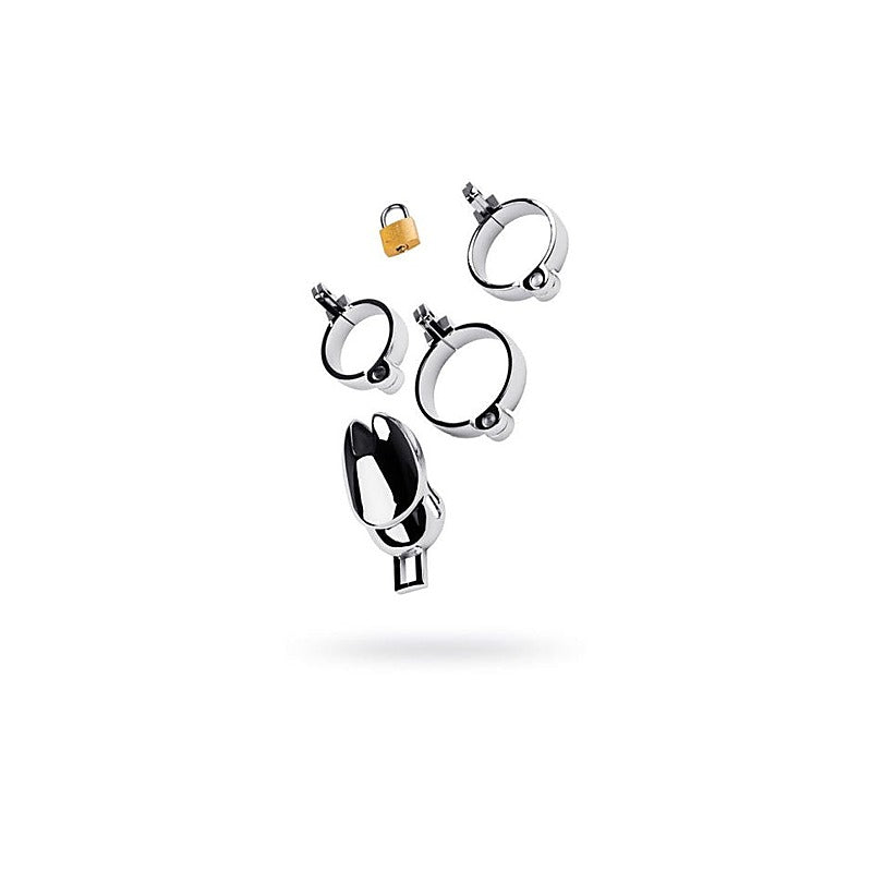 Metal Silver Adjustable Male Chastity Cage By Toyfa - Male Chastity