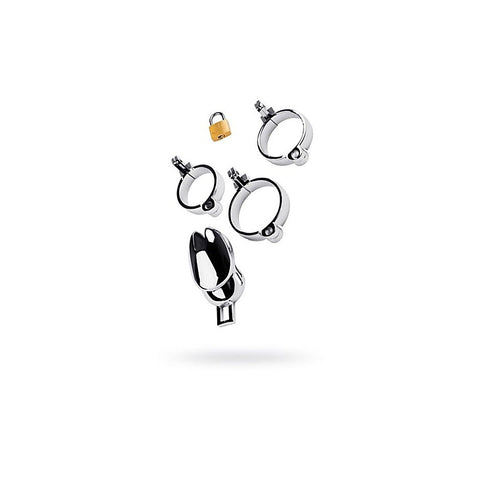 Metal Silver Adjustable Male Chastity Cage By Toyfa - Male Chastity