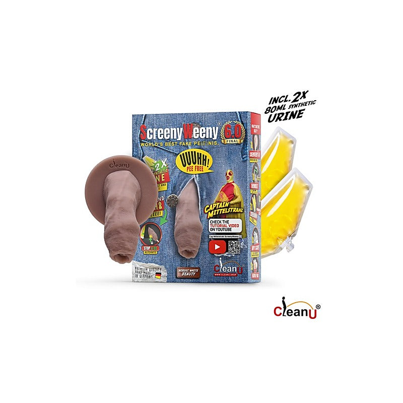 Screeny Weeny 6.0 Uncut Fake Penis By Cleanu - Realistic Dildos