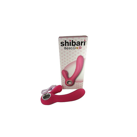 Shibari Beso Warming Rechargeable G Spot & Clitoral Vibrator Pink - G-Spot Vibrators