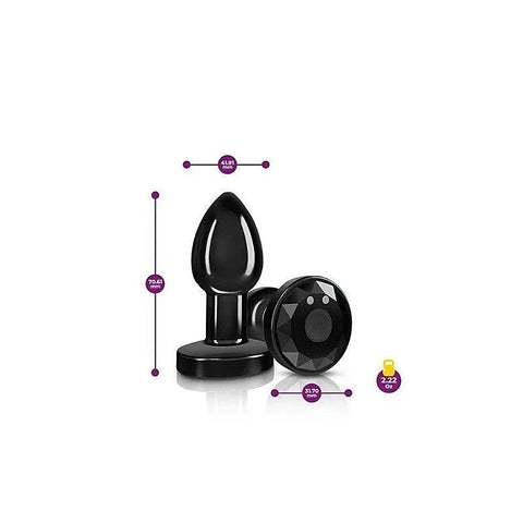 Cheeky Charms Gunmetal Vibrating Metal Butt Plug By Viben - Butt Plugs