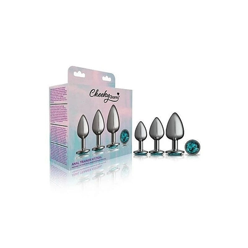 Cheeky Charms Round Metal Butt Plug Kit By Viben - Butt Plugs