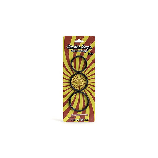 Demon Kat Stacker Stretchy Cock Rings Set 3 Piece - Stretchy Cock Rings