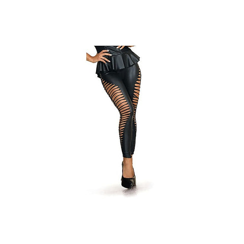 Stretch Wetlook Cut Out Leggings By Axami Lingerie - Her Fetish