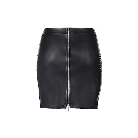 Stretch Wetlook Mesh Criss Cross Women Skirt - Her Fetish