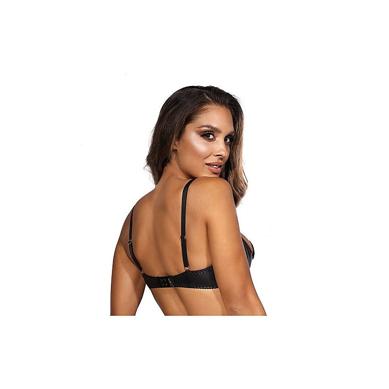 Wetlook Half Cup Zip Bra By Axami Lingerie - Her Fetish