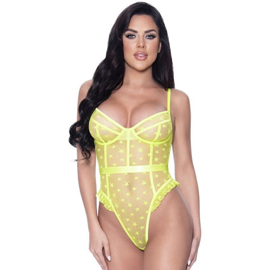 High Leg Star Teddy by Magic Silk - Teddies and Bodysuits