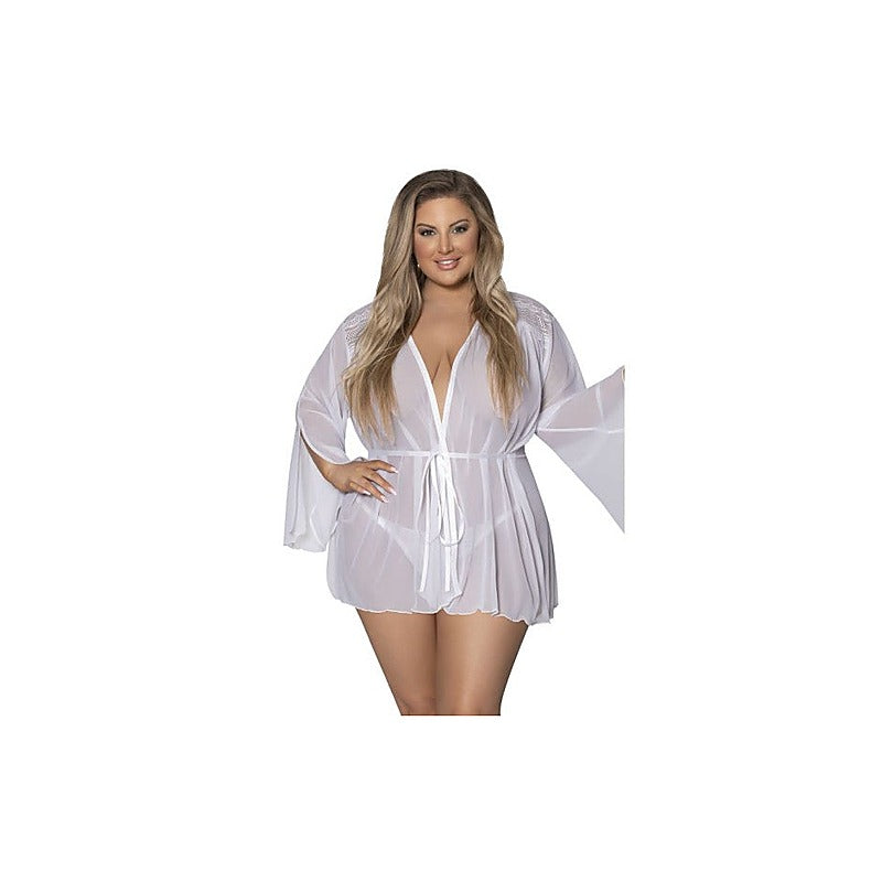 Premium Flowing Short Robe By Magic Silk - Kimono's and Gowns