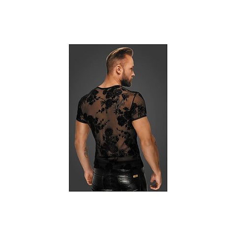 Flock Embroidery Men'S T-Shirt By Noir Handmade - His Fetish