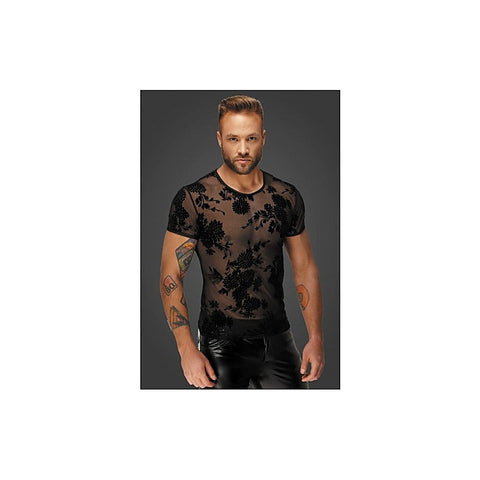 Flock Embroidery Men'S T-Shirt By Noir Handmade - His Fetish