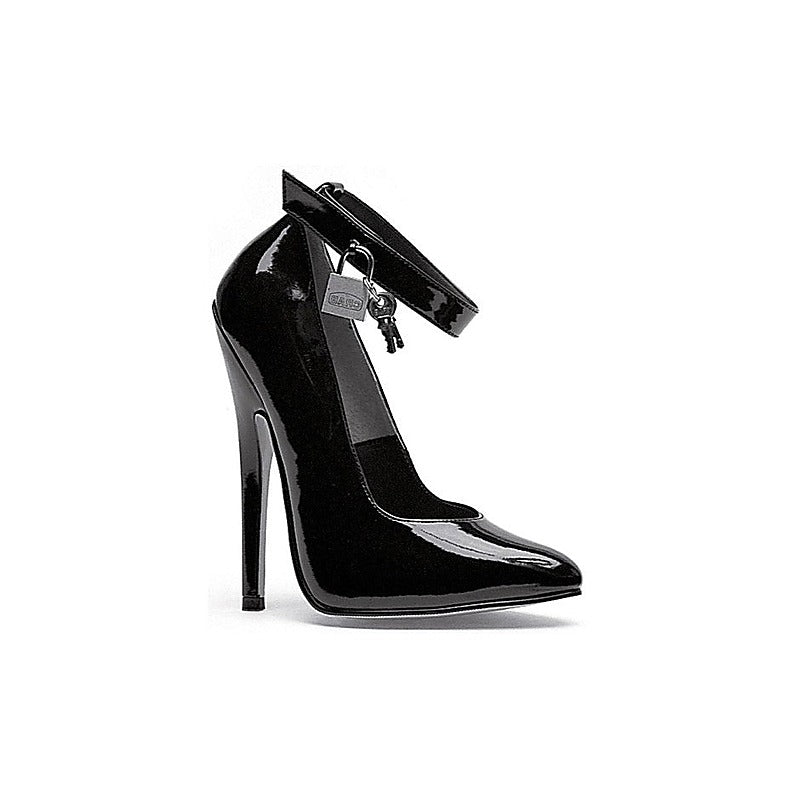 6 Inch Fetish Pump With Lock And Key By Ellie Shoes - Womens Footwear