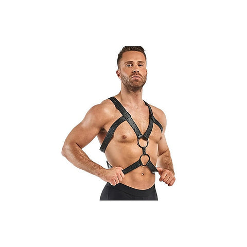 Bedroom Fantasies Rocco BDSM Play Harness Black - Cuffs And Restraints