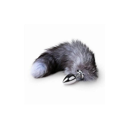 Fetish Collection Fox Tail No 4 Silver Anal Plug By Easytoys - Butt Plugs