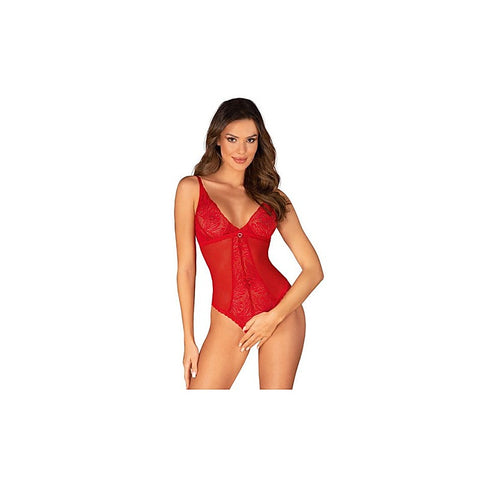 Obsessive Chilisa Crotchless Sexy Womens Teddy Red