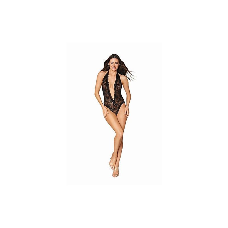Heart Back Deep V-Neck Womens Sexy Teddy - Teddies and Bodysuits
