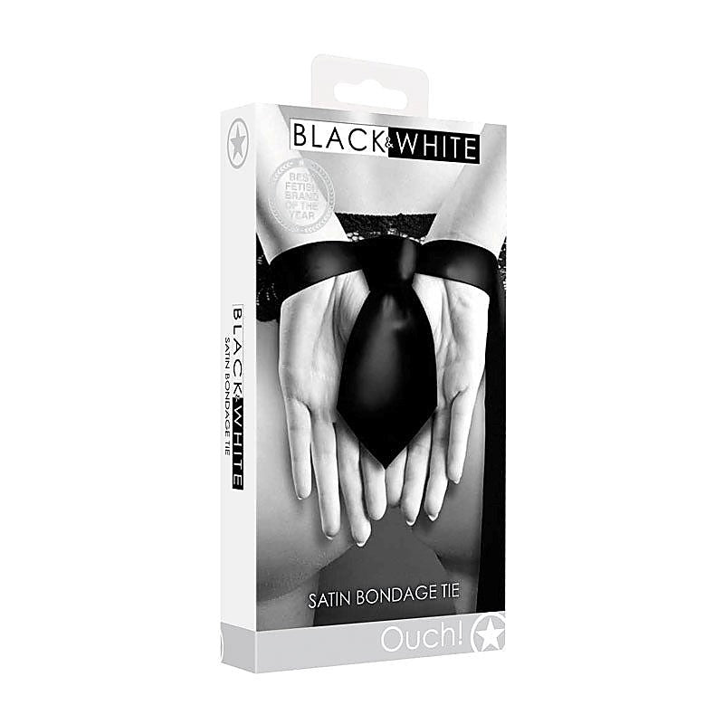 OUCH! BW Satin Bondage Tie by Shots Toys - Cuffs and Restraints