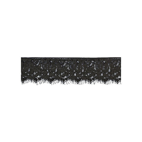 OUCH! BW Lace Mask With Elastic Straps by Shots Toys - Masks And Blindfolds