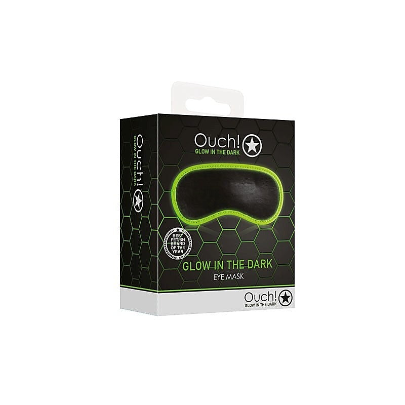 OUCH! Glow in Dark Eye Mask by Shots Toys - Masks And Blindfolds