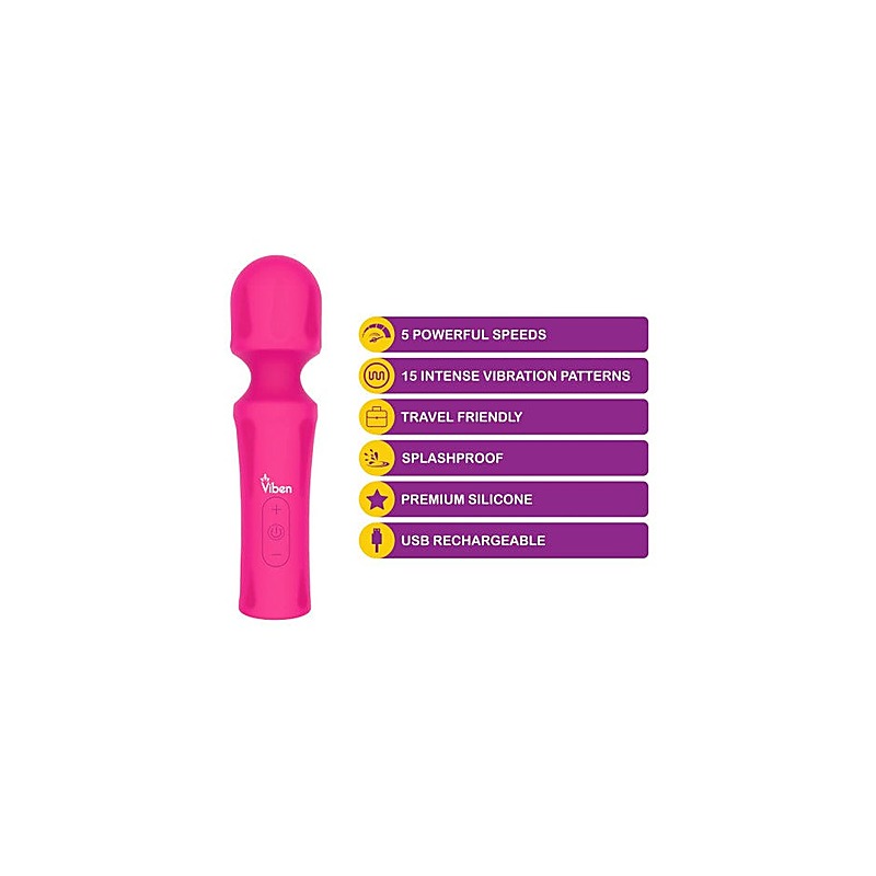 Mighty Muse Vibrating Body Wand Massager By Viben - Body Wands