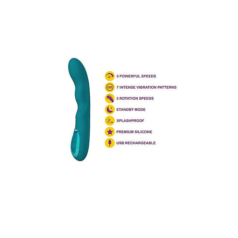 Viben Swagger Rechargeable 10 Function G Spot Vibrator Ocean - G-Spot Vibrators