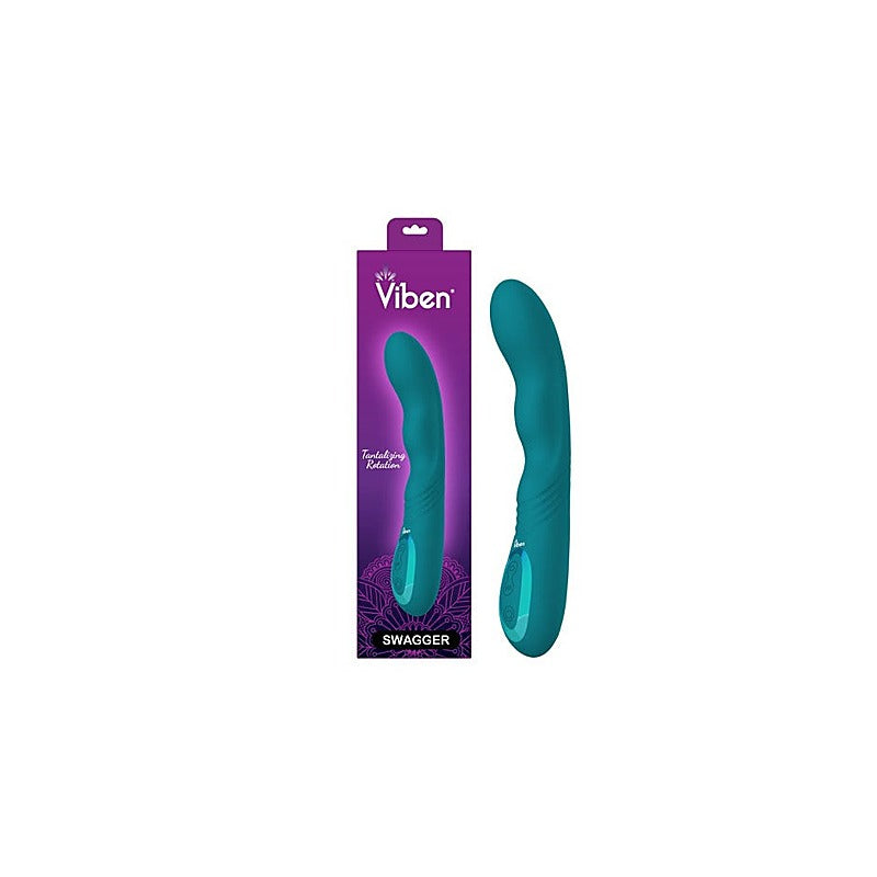 Viben Swagger Rechargeable 10 Function G Spot Vibrator Ocean - G-Spot Vibrators