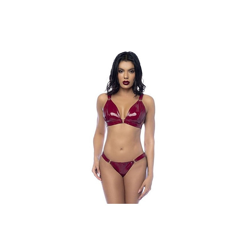 2 Piece Wet Look Vinyl Bra And Panty Set By Mapale - Her Fetish