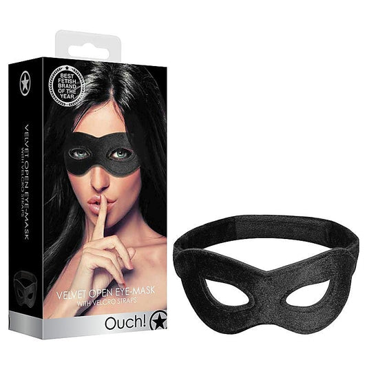 Velvet & Velcro Open Eye Mask By Shots Toys - Masks And Blindfolds